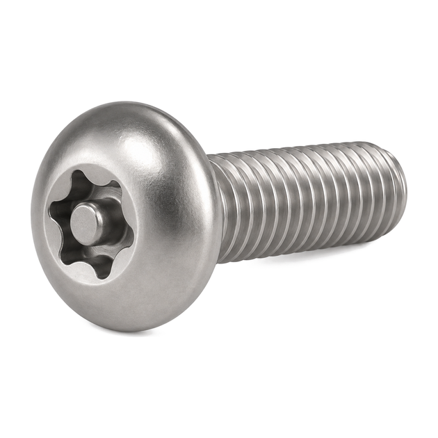 Pin hex button head security screw, ISO 7380, A2 (304) stainless steel