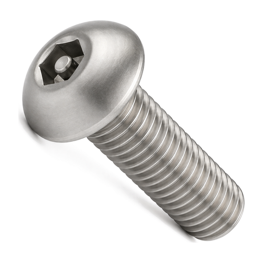 Pin hex button head security screw, ISO 7380, A2 (304) stainless steel