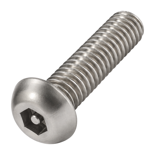 Pin hex button head security screw, A2 (304) stainless steel