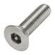 Pin hex flat head security screw, A2 (304) stainless steel