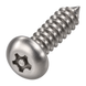 No.12 X 3/4" Six Lobe Pin Button Head Security Screw TX27 A2 Stainless Steel