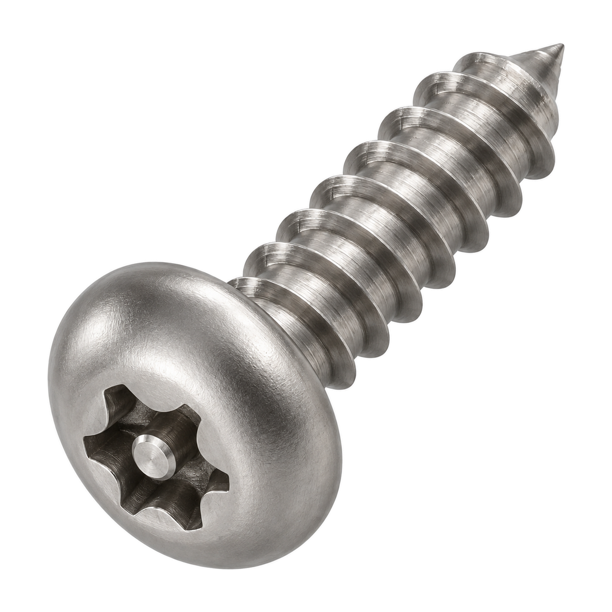 No.12 X 3/4" Six Lobe Pin Button Head Security Screw TX30 A2 Stainless Steel