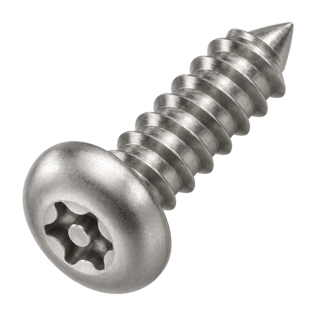 4.2 X 13 Six Lobe Pin Button Head Security Screw TX20 A2 Stainless Steel