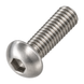 Button head screw with hex socket drive, A2 (304) stainless steel