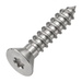 Flat head screw with six lobe drive, A2 (304) stainless steel