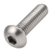 Button head screw with hex socket drive, B18.3, A2 (304) stainless steel