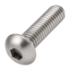 Button head screw with hex socket drive, B18.3, A2 (304) stainless steel