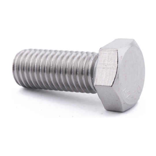 M12 X 30 Hexagon Head Set Screw ISO 4017 A2 Stainless Steel