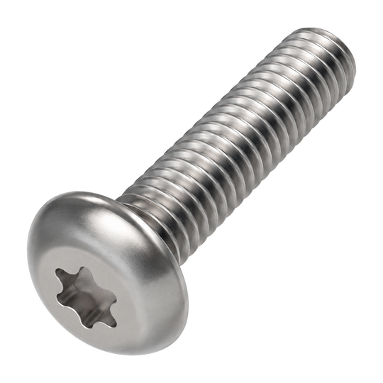 4.2 X 38 Six Lobe Pin Button Head Security Screw TX20 A2 Stainless Steel