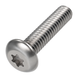 4.2 X 38 Six Lobe Pin Button Head Security Screw TX20 A2 Stainless Steel