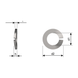 Curved spring washer, DIN 128-A, stainless steel