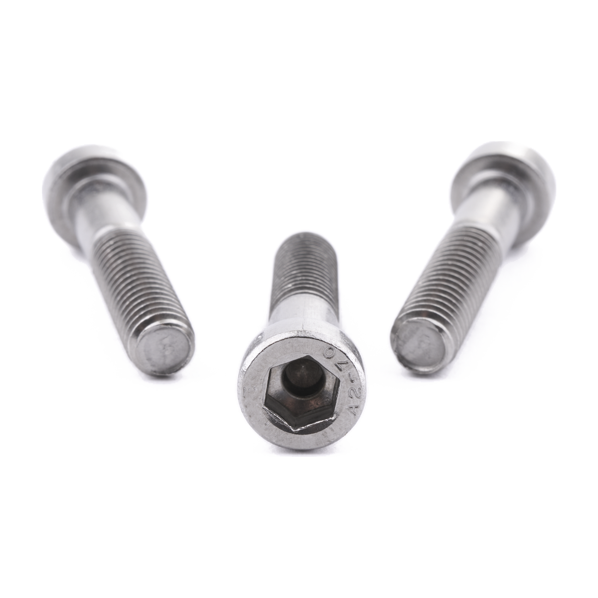 Low head socket cap screw with hex socket drive, stainless steel