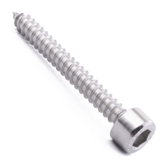 Socket cap self-tapping screw with hex socket drive, A2 (304) stainless steel