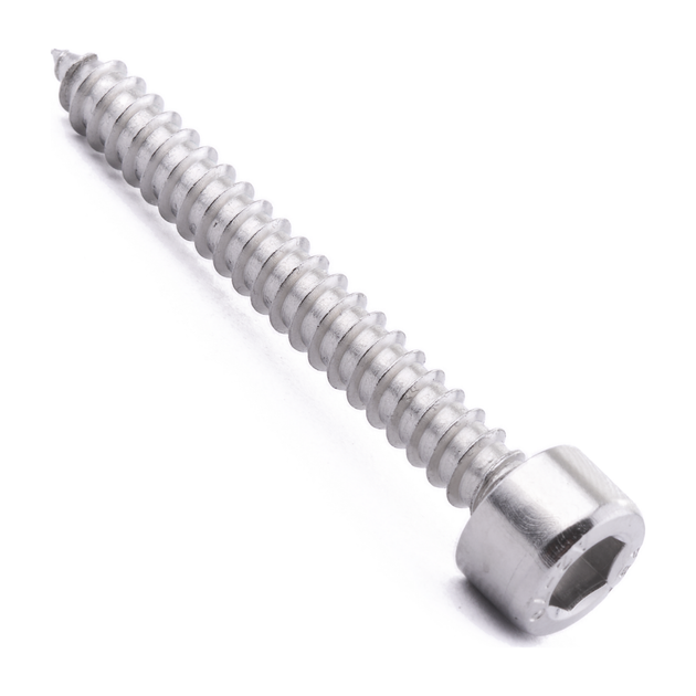 Socket cap self-tapping screw with hex socket drive, A2 (304) stainless steel