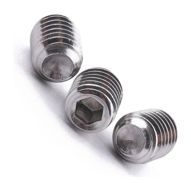 Socket set screw with cup point, stainless steel
