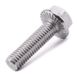 Hex head flange screw, serrated, A2 (304) stainless steel