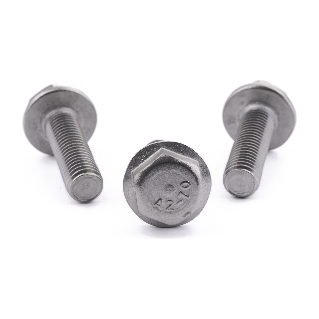 Hex head flange screw, non-serrated, DIN 6921, stainless steel