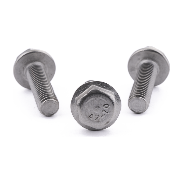 Hex head flange screw, non-serrated, DIN 6921, stainless steel