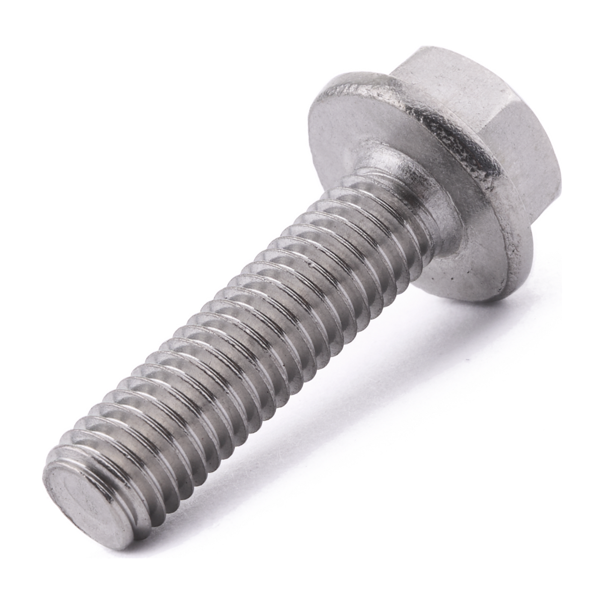 Hex head flange screw, non-serrated, DIN 6921, stainless steel