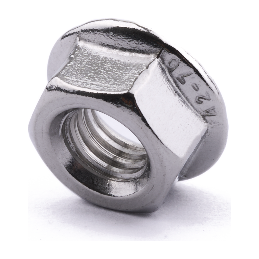 M8 Hexagon Flange Nut DIN 6923 Serrated Flange A2 Stainless Steel
