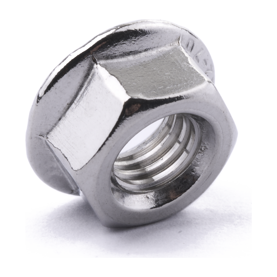 M8 Hexagon Flange Nut DIN 6923 Serrated Flange A2 Stainless Steel