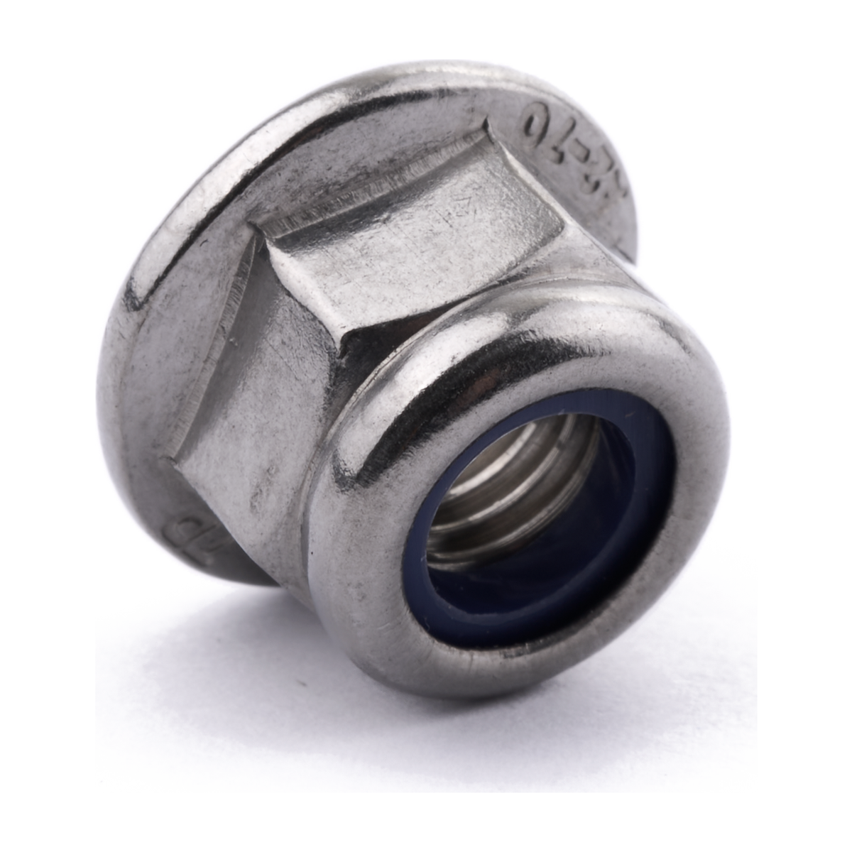M8 Hex Flange Nylon Insert Nut DIN 6926 Serrated Flange A2 Stainless Steel