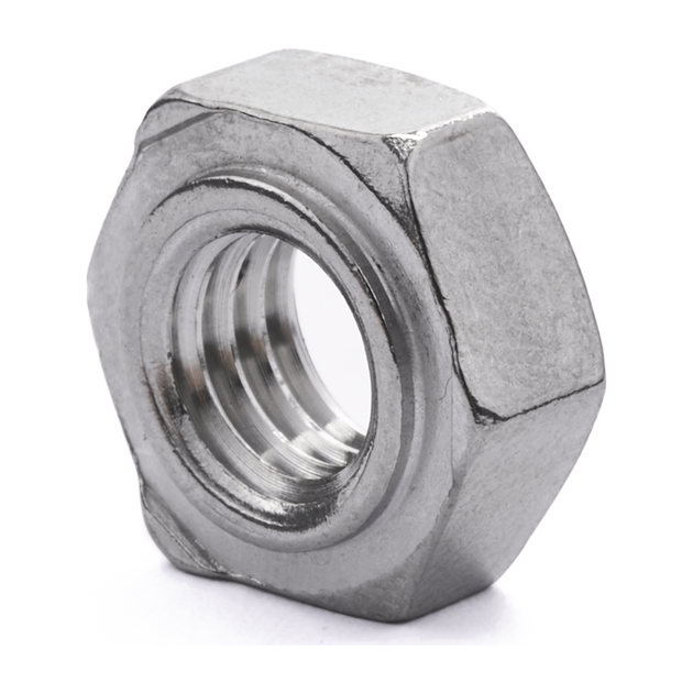 Hexagon weld nut, DIN 929, stainless steel