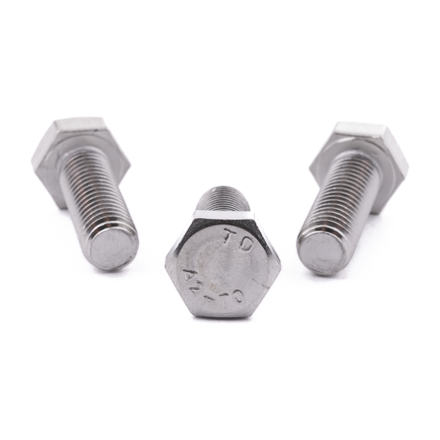 Hexagon head set screw, fully threaded, stainless steel