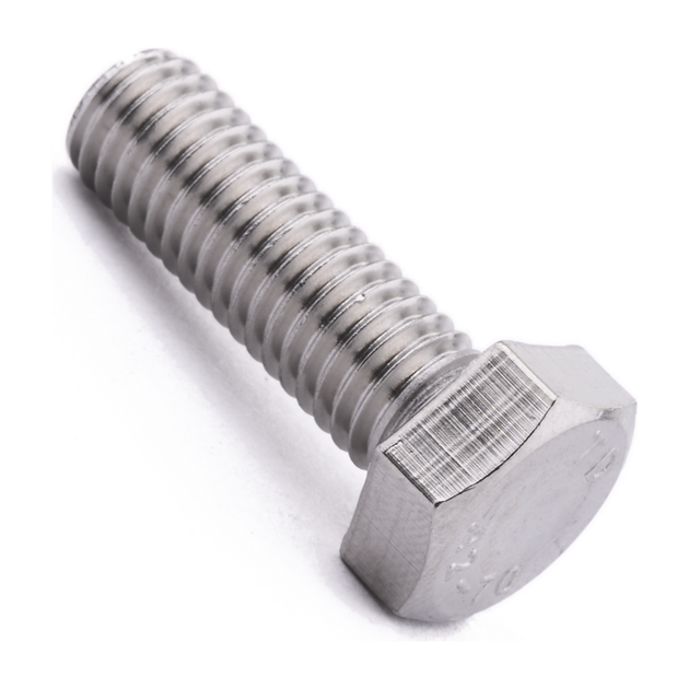 Hexagon head set screw, fully threaded, stainless steel