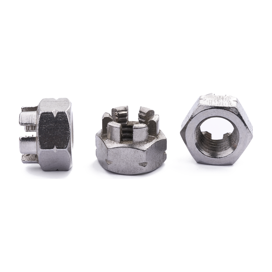 Hex castle nut, DIN 935, stainless steel