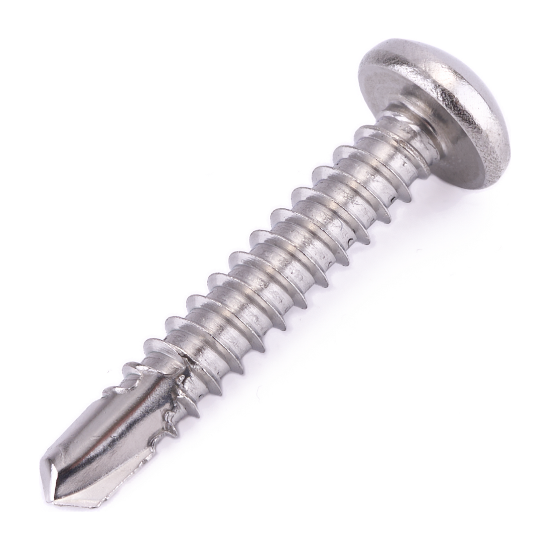 Pan head self-drilling screw with six lobe drive, A2 (304) stainless steel