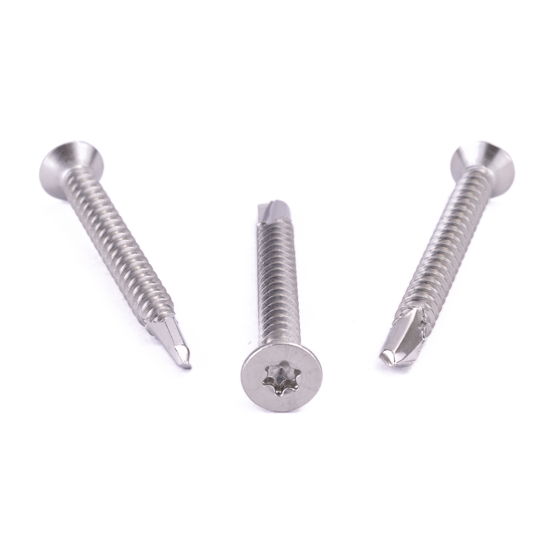 Countersunk self-drilling screw with six lobe drive, DIN 7504-O, A2 (304) stainless steel