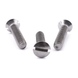 Raised countersunk machine screw with slotted drive, stainless steel