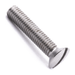 Raised countersunk machine screw with slotted drive, stainless steel