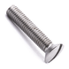 Raised countersunk machine screw with slotted drive, stainless steel