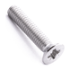 Countersunk machine screw with Pozi drive, stainless steel