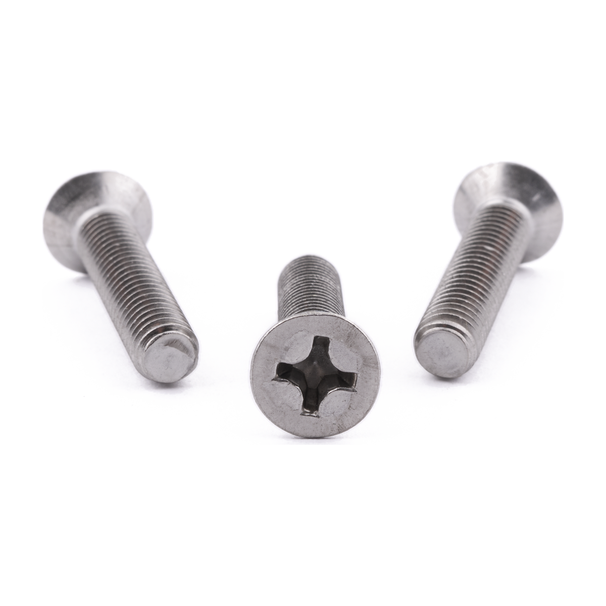 Countersunk machine screw with Phillips drive, stainless steel