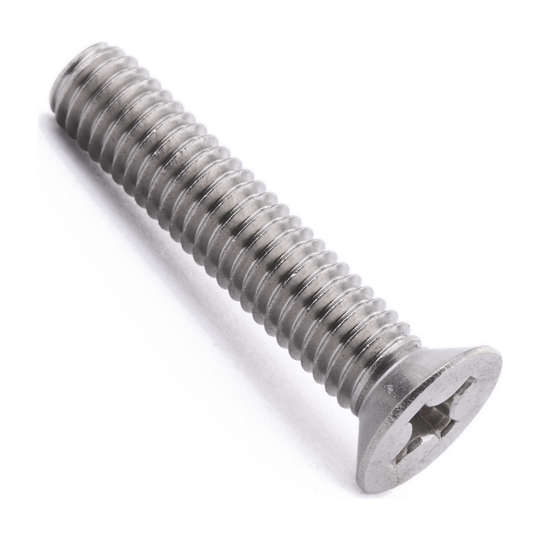 Countersunk machine screw with Phillips drive, stainless steel