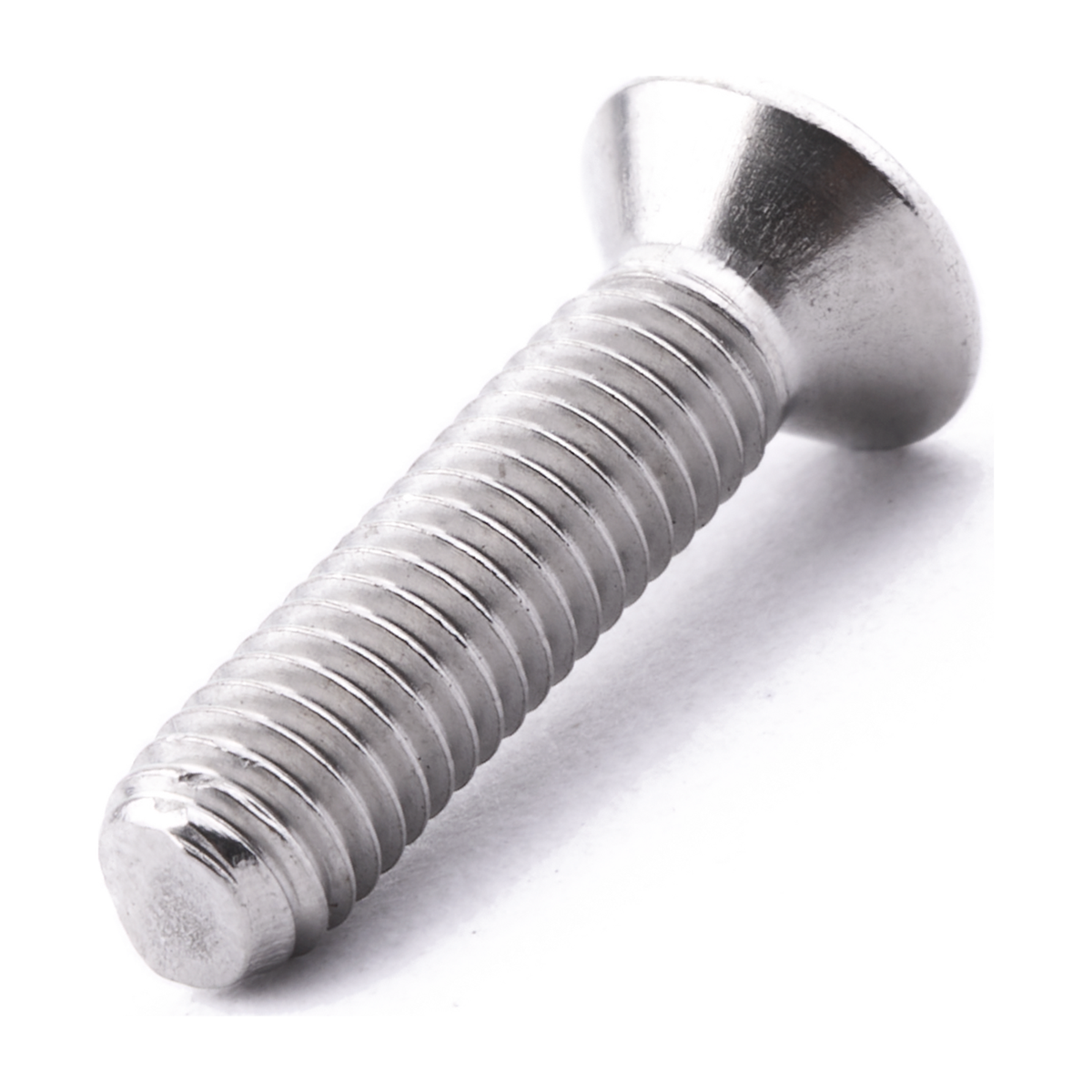 Raised countersunk machine screw with Pozi drive, stainless steel