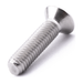 Raised countersunk machine screw with Pozi drive, stainless steel