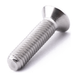 Raised countersunk machine screw with Pozi drive, stainless steel