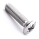Raised countersunk machine screw with Pozi drive, stainless steel