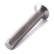 Raised countersunk machine screw with Phillips drive, stainless steel