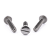Pan head self-tapping screw with slotted drive, stainless steel