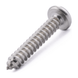 Pan head self-tapping screw with slotted drive, stainless steel