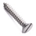 Countersunk self-tapping screw with slotted drive, stainless steel