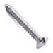 Raised countersunk self-tapping screw with slotted drive, DIN 7973-C, A2 (304) stainless steel