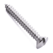 Raised countersunk self-tapping screw with slotted drive, DIN 7973-C, A2 (304) stainless steel