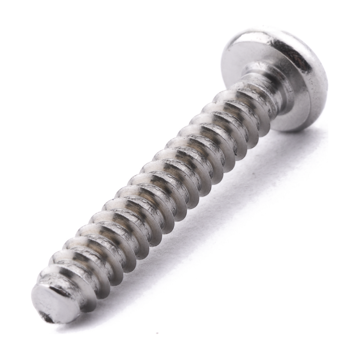 Pan head self-tapping screw, Pozi drive, blunt point, stainless steel