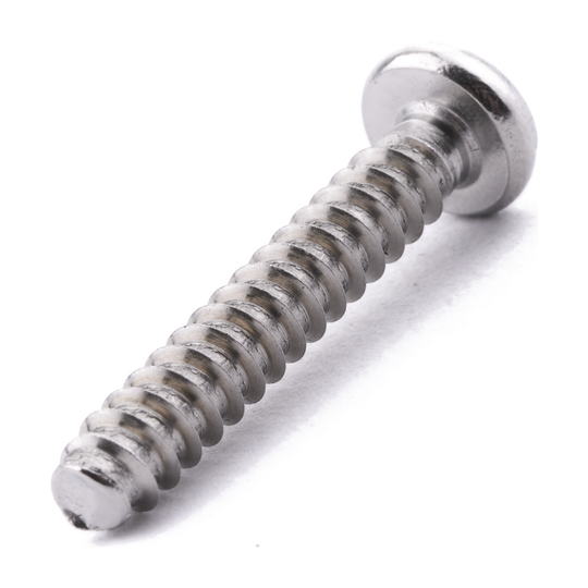 Pan head self-tapping screw, Pozi drive, blunt point, stainless steel